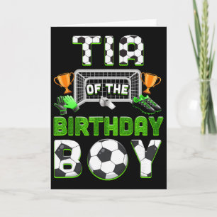 Tia Of The Birthday Boy Soccer Family Matching Par Card