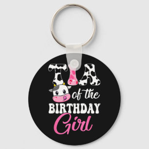 Tia Of The Birthday Girl Farm Cow 1st Birthday Key Ring