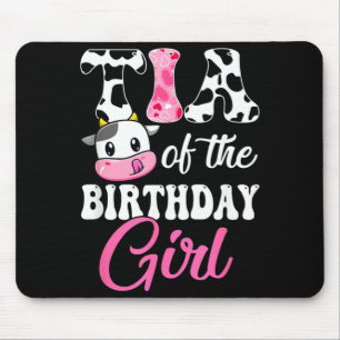 Tia Of The Birthday Girl Farm Cow 1st Birthday Mouse Mat