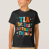 Tia Of The Birthday Twins Boys Girls Party Retro B