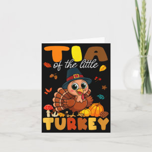 Tia Of The Little Turkey Thanksgiving Baby Shower  Card