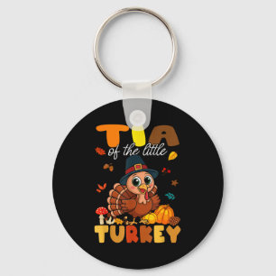 Tia Of The Little Turkey Thanksgiving Baby Shower  Key Ring
