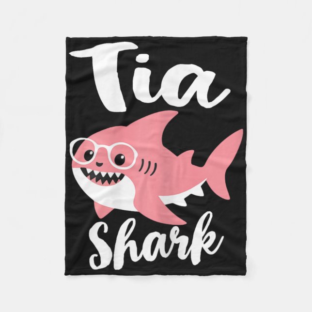 Tia Shark Mother's Day Grandma Funny  Fleece Blanket (Front)