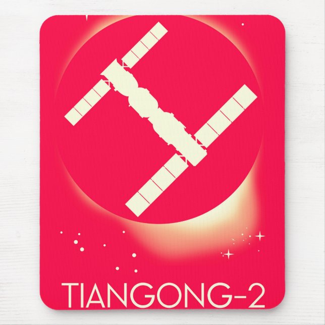 Tiangong-2 China space station space art. Mouse Mat (Front)