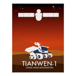 Tianwen-1 China space art Poster