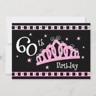 Tiara 60th Birthday Invitation