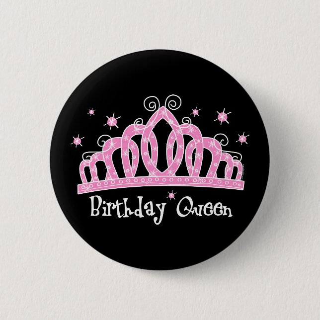 Tiara Birthday Queen 6 Cm Round Badge (Front)