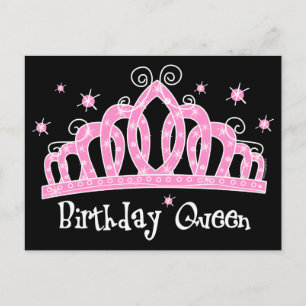Tiara Birthday Queen Postcard
