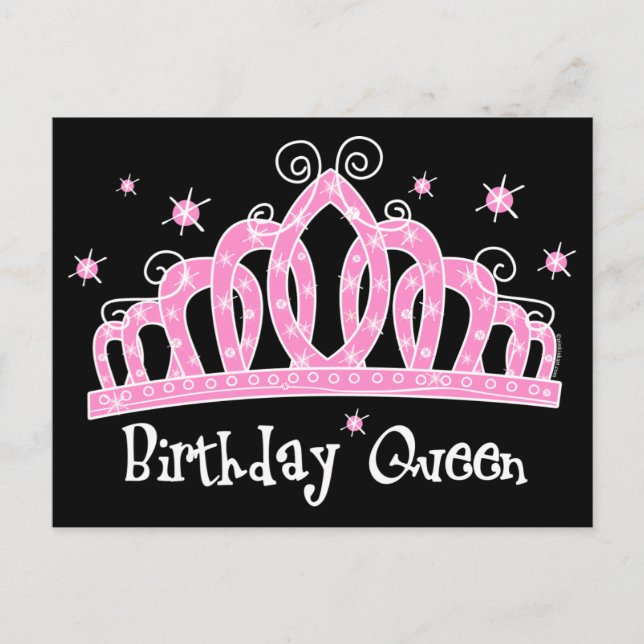 Tiara Birthday Queen Postcard (Front)