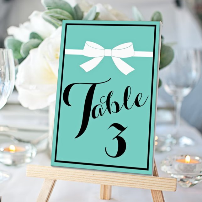Tiara BRIDE Teal Blue Shower Centerpiece Party Table Number (Creator Uploaded)
