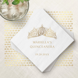 Tiara Crown Elegant Quinceanera Napkin