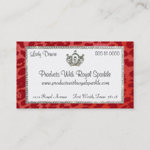 Tiara Gone Wild (Red Cheetah Print) Business Card