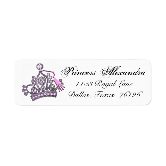 Tiara Graduation Return Address Labels (Front)