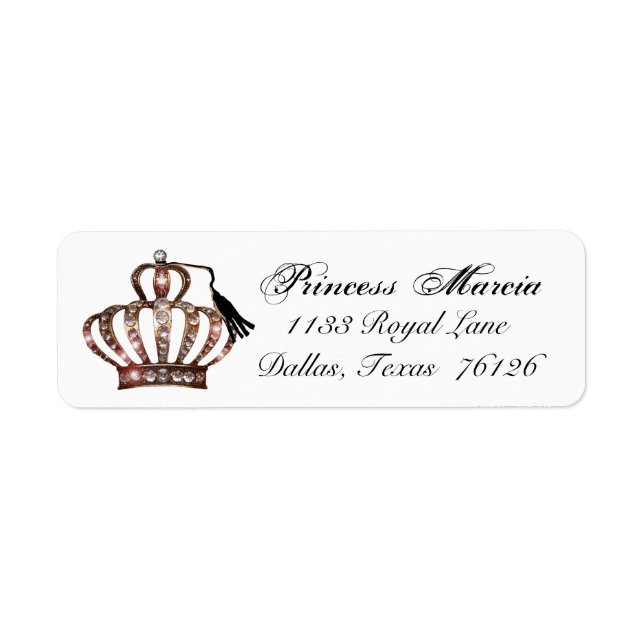 Tiara Graduation Return Address Labels (Front)