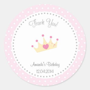 Tiara Little Princess Birthday Sticker