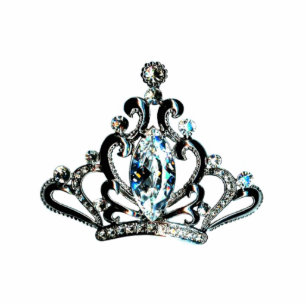 Tiara on stand standing photo sculpture