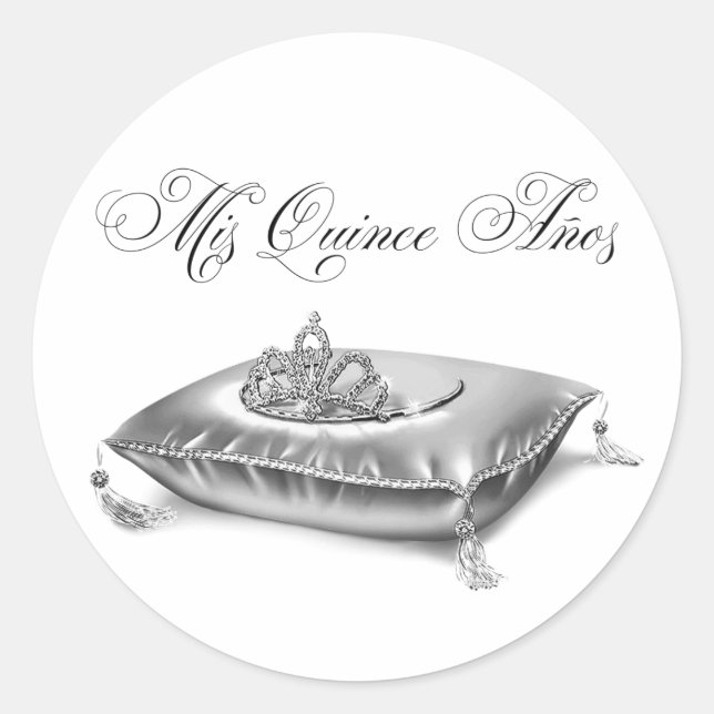 Tiara Princess Quinceanera Stickers (Front)