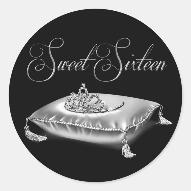 Tiara Princess Sweet Sixteen Stickers (Front)