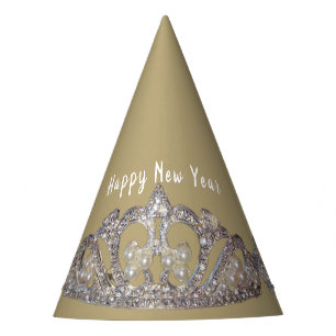 Tiara Print New Year Party Hat