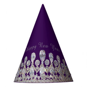 Tiara Print New Year Party Hat
