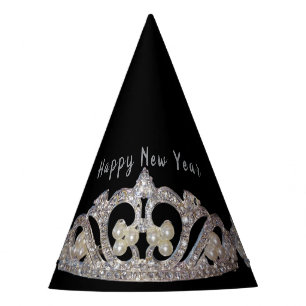 Tiara Print New Year Party Hat
