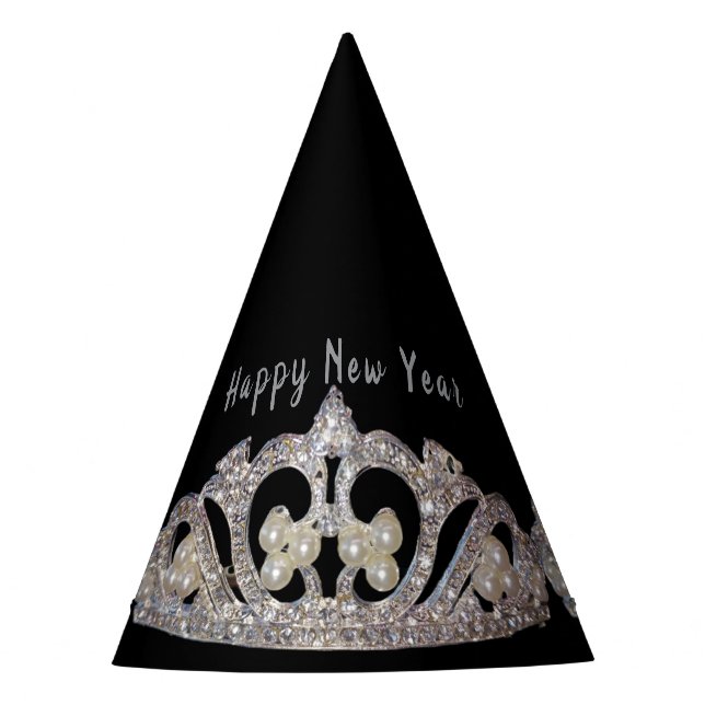 Tiara Print New Year Party Hat (Front)