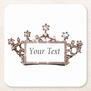 “Tiara” Square Paper Coaster