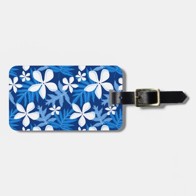 TIARE (BLUE) LUGGAGE TAG (Front Horizontal)