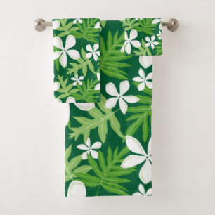 TIARE (GREEN) BATH TOWEL SET