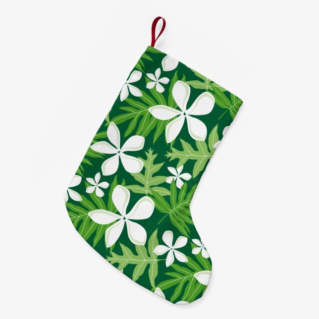 TIARE (GREEN) SMALL CHRISTMAS STOCKING (Front (Hanging))
