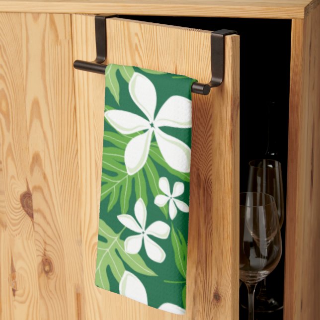 TIARE (GREEN) TEA TOWEL (Thirds Fold)