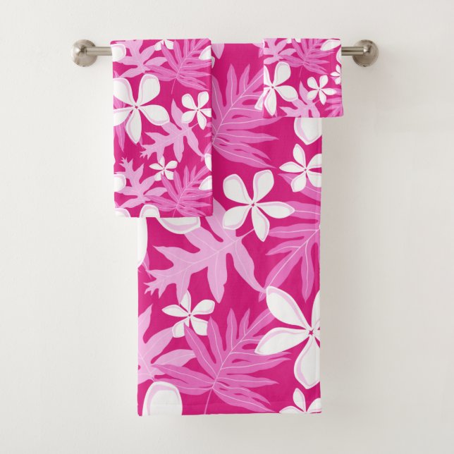 TIARE (HOT PINK) BATH TOWEL SET (Insitu)