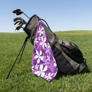 TIARE (PURPLE) GOLF TOWEL