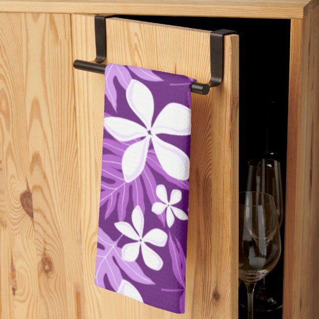 TIARE (PURPLE) TEA TOWEL (Thirds Fold)