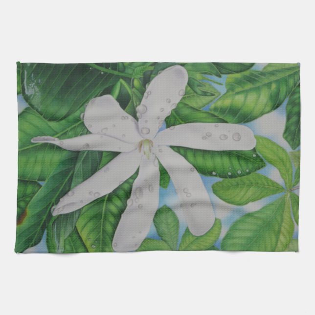 Tiare Tahiti Tea Towel (Horizontal)