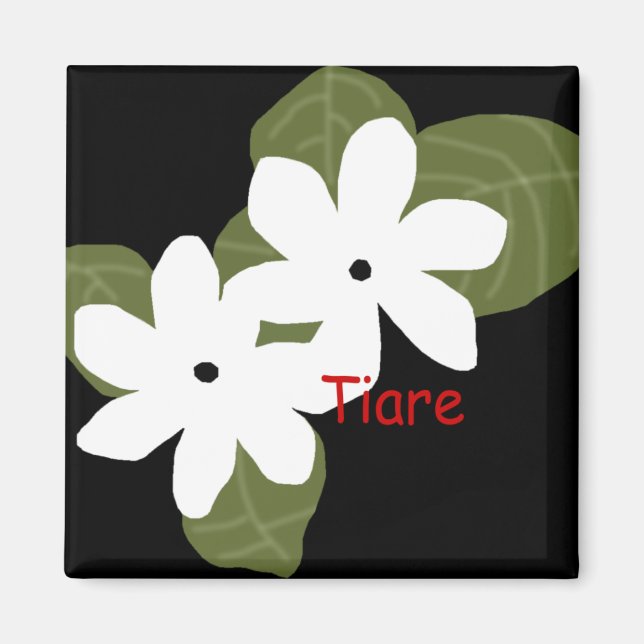 Tiare Tahitian flowers magnet (Front)