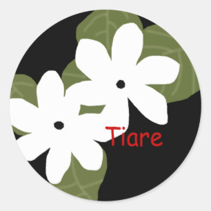 Tiare Tahitian flowers stickers