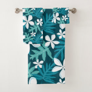 TIARE (TEAL) BATH TOWEL SET