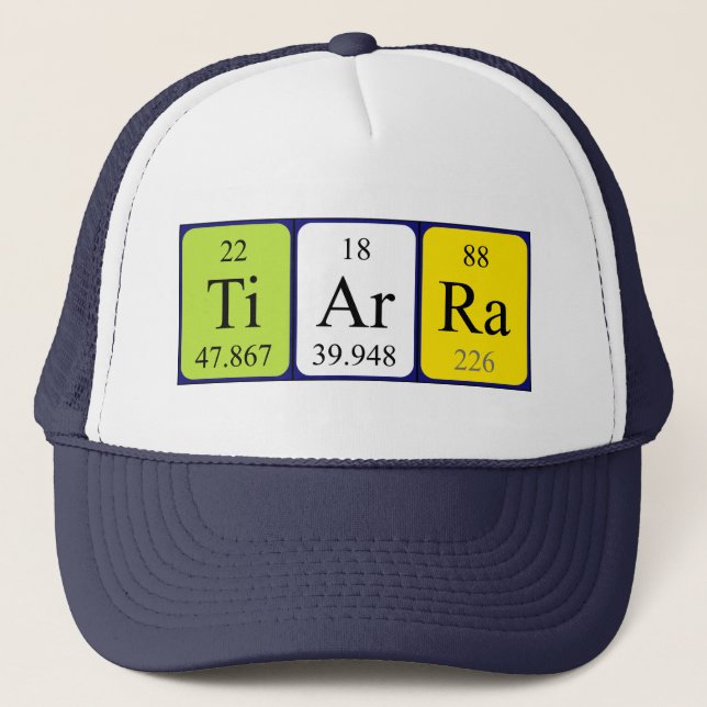 Tiarra periodic table name hat (Front)