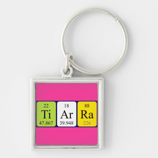 Tiarra periodic table name keyring (Front)