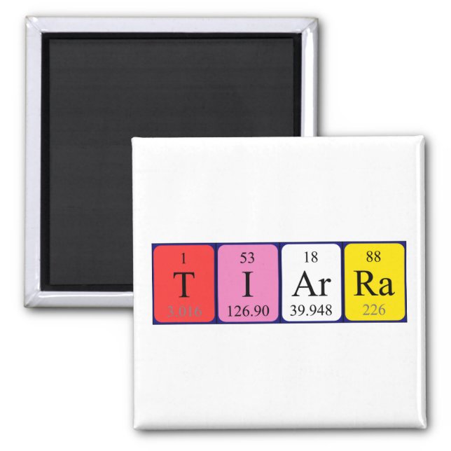 Tiarra periodic table name magnet (Front)