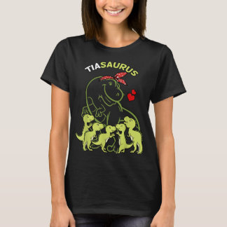 Tiasaurus Tia 5 Kids Dinosaur Aunt Auntie Tita T-Shirt