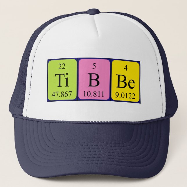 Tibbe periodic table name hat (Front)