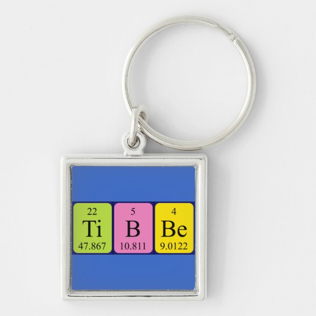 Tibbe periodic table name keyring (Front)