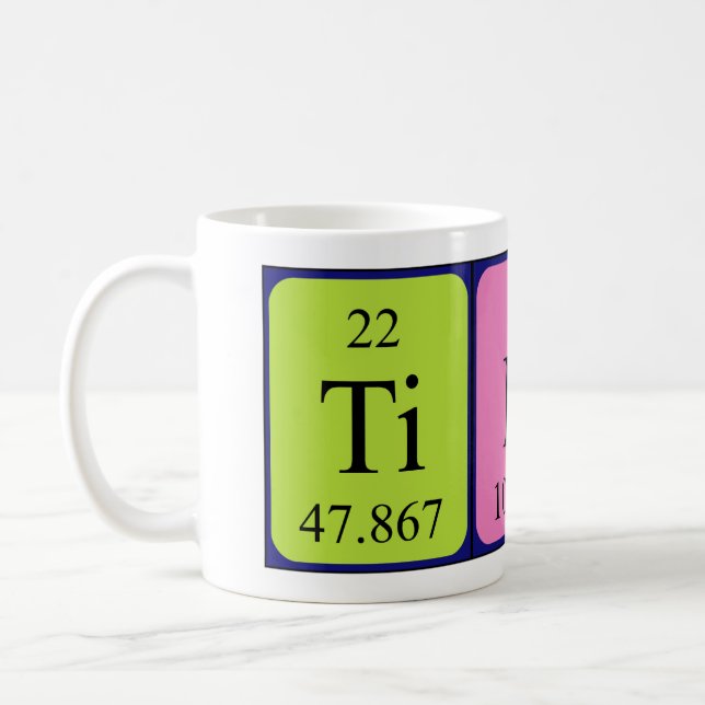Tibbe periodic table name mug (Left)