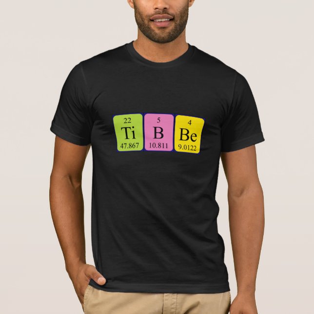 Tibbe periodic table name shirt (Front)