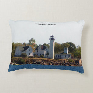 Tibbetts Point Lighthouse accent pillow