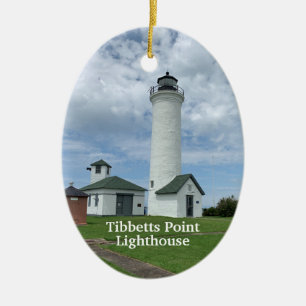 Tibbetts Point Lighthouse Ceramic Tree Decoration