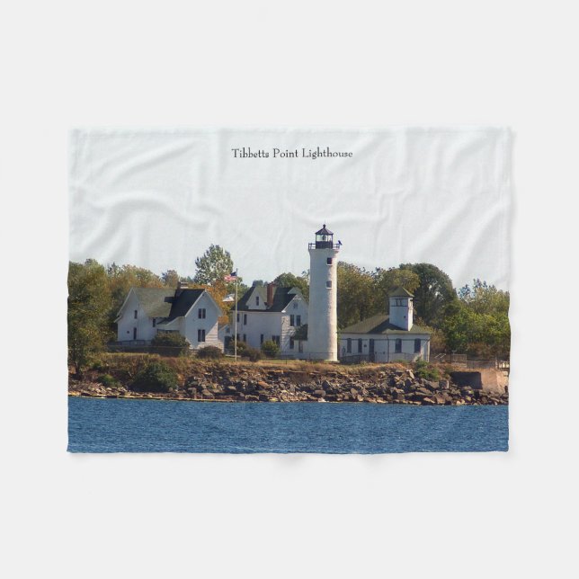 Tibbetts Point Lighthouse fleece blanket (Front (Horizontal))