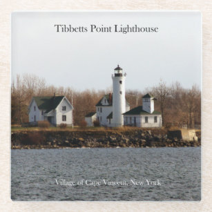 Tibbetts Point Lighthouse glass coasters